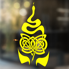 Snake with Tribal Ornament Universal Vinyl Decal Sticker_3