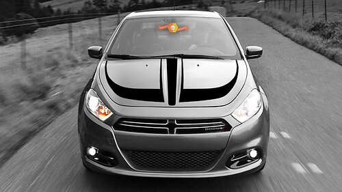 Hood Accent Stripe Decals for Dodge Dart
