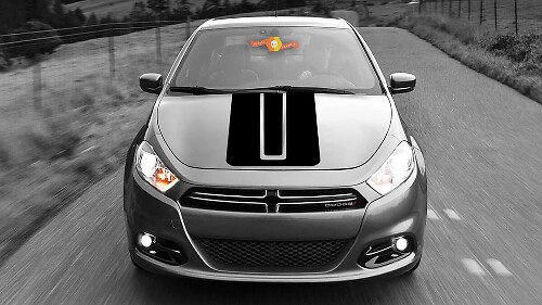 Hood Accent Stripes Vinyl Decal Sticker 2 for Dodge Dart