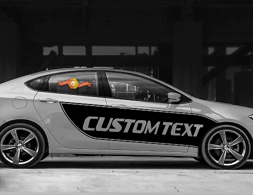 Autocollant vinyle décoratif latéral à rayures sport personnalisées pour Dodge Dart