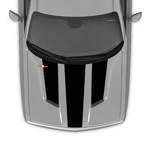 Hood Top Stripes Decals for Dodge Challenger

