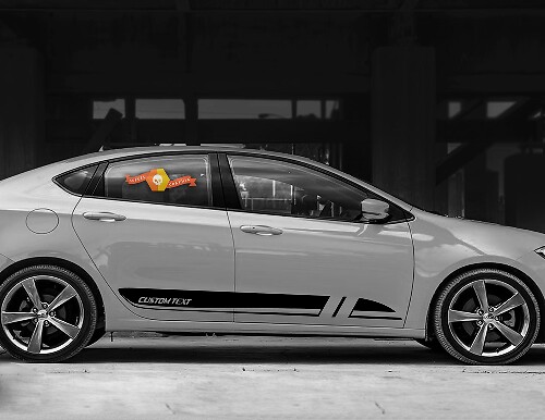 Custom Racing Stripes Door Side Vinyl Decal Sticker for Dodge Dart