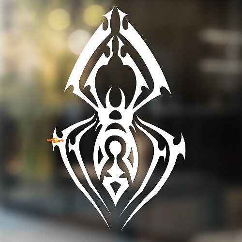 Spider in Tribal Style Universal Vinyl Decal Sticker