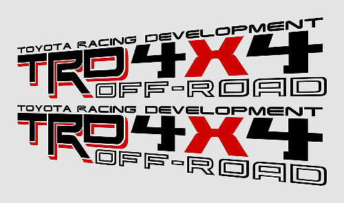 TRD 4x4 Off-Road Style Vinyl Decal Set for Toyota Tacoma, Tundra & 4Runner