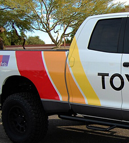 Retro Old School Side Stripes Vinyl Decal Kit for Toyota Tundra