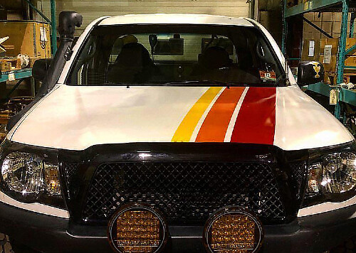 Hood Old School Toyota Tacoma graphics vinyl decals stickers
