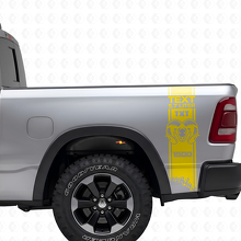 Custom HEMI Style Rear Side Stripes Vinyl Decal Kit for Dodge Ram 1500-3500_5