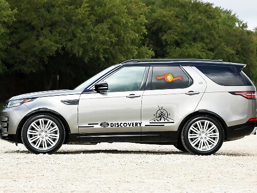 Discovery Logo Compass Side Stripes Vinyl Decal Kit for Land Rover Discovery