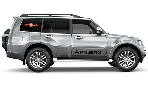 Pajero Logo Side Door Vinyl Decal Kit for Mitsubishi Pajero IV