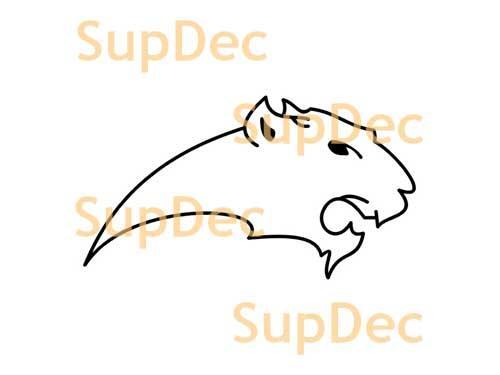 Tiger wild cat Vinyl Wall  Window Bathroom Sticker Decal #1
