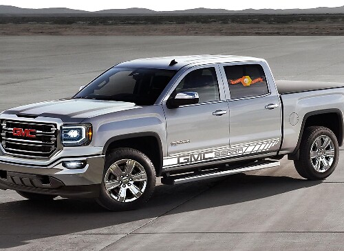 Decorated Side Stripe Vinyl Decal Kit for GMC Sierra 1500