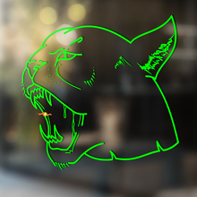 Angry Puma Outline Style Universal Vinyl Decal Sticker_2