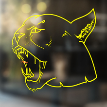 Angry Puma Outline Style Universal Vinyl Decal Sticker_3
