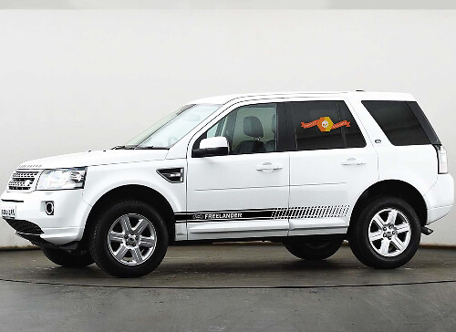Strobe Stripes & Logo Side Vinyl Decal Kit for Land Rover Freelander