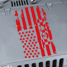 JEEP WRANGLER 1x Hood Decal racing stickers flag logo graphic vinyl hood stripe
 3
