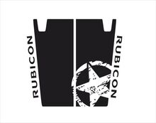 Kit for Jeep RUBICON Wrangler Hood Badge vinyl Decal sticker graphics 2007-2018
 2