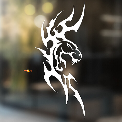 Tiger wild cat Vinyl Wall  Window Bathroom Sticker Decal #6_1