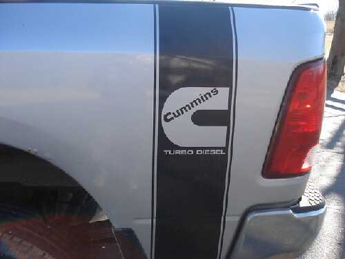 DECALS Truck CUMMINS TURBO DIESEL Bed 2 STRIPE Vinyl Sticker#1
