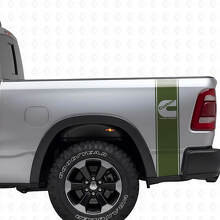 C-Style Turbo Diesel Rear Side Stripes Vinyl Decal Kit for Dodge Trucks_3