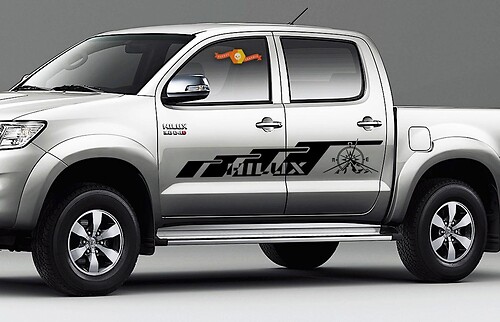 Compass Mountain Style Side Vinyl Decal Sticker for Toyota Hilux