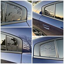 2 Dodge Charger Window US flag Punisher  Vinyl Windshield Decal Graphic Stickers
 2