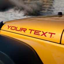 Custom Bonnet Vinyl Stickers Decals for Jeep Wrangler YJ 3