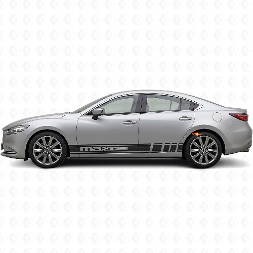 Branded Rocker Panel Stripes Vinyl Decal Kit for Mazda 6