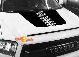 Tire Track Tread Protector Hood graphics decal for TOYOTA TUNDRA 2014 2015 2016 2017 2018 #6

