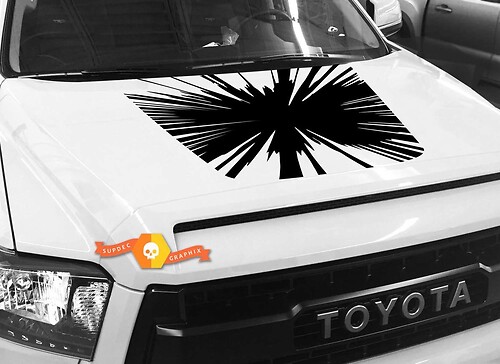 Broken Glass Hood Vinyl Decal Sticker for Toyota Tundra 2014-2018