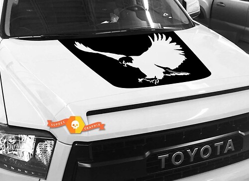 Bald Eagle Silhouette Hood Vinyl Decal Sticker for Toyota Tundra 2014-2018