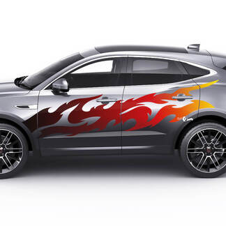 Jaguar E-Pace Side Flame Gradient Color Doors Graphics decal Logo sticker
 1