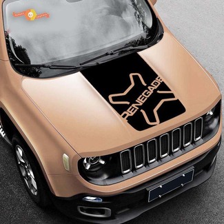 2015-2019 New Blackout Renegade Logo vinyl hood decal Jeep
