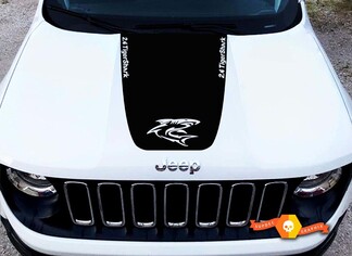 2014-2017 Jeep Cherokee 2.4 TigerShark Vinyl Hood Decal Sticker Graphic
