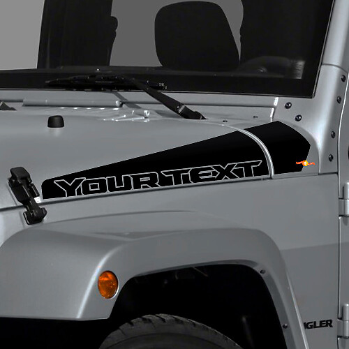 Custom Stripes Hood Side Vinyl Decal for Jeep Wrangler