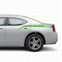 Sport Curved Stripes Bedside Vinyl Decal Sticker for Dodge Charger 2006-2010_3