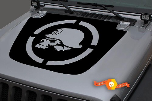 Metal Mulisha Blackout Bonnet Vinyl Decal Sticker 2 for Jeep Wrangler JL