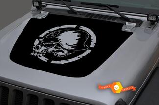 Jeep Hood Vinyl Metal Mulisha Blackout Decal Sticker for 18-19 Wrangler JL#2
