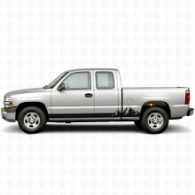 Mountain Range Door & Rocker Panel Vinyl Stripes for Chevrolet Silverado 1500 GMT800 1999-2007_2