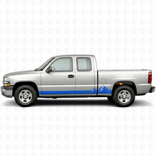 Mountain Range Door & Rocker Panel Vinyl Stripes for Chevrolet Silverado 1500 GMT800 1999-2007_5