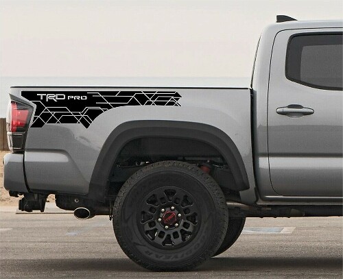 TRD Pro Bed Side Vinyl Decal Pair for Toyota Tacoma 2016-2023