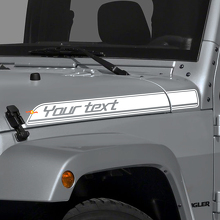 Jeep Wrangler Renegade Hood Side Stripes graphics Decals Kit CJ, TJ, YJ sticker
 2