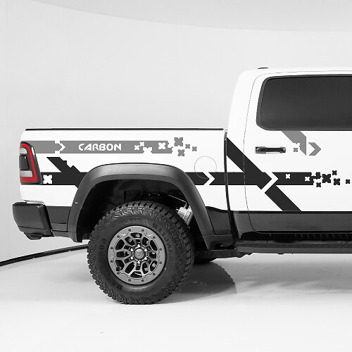 Side Stripes BedSide Truck Vinyl decals stickers for Dodge Ram 1500