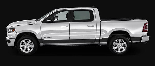 Straight Side Stripe Vinyl Decal for Dodge Ram 1500