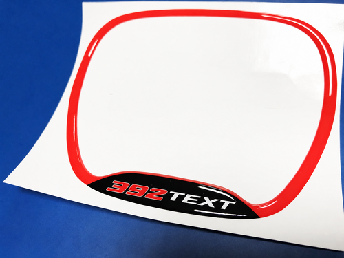 392 Hemi Style Custom TEXT Domed Trim Ring Steering Wheel Vinyl Decal Sticker for Dodge Challenger
