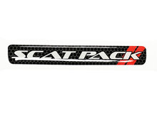 Steering Wheel Scat Pack Red stripes emblem domed Sticker Decal Challenger Charger Scatpack
 2