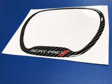 Steering WHEEL TRIM Ring Scatpack Red stripes Carbon Fiber domed Sticker Decal Dodge Charger Challenger Daytona
 2