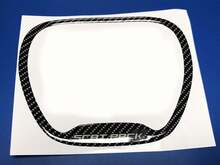 Steering WHEEL TRIM RING Carbon Scat Pack Grey stripes domed Sticker Decal Scatpack
 2