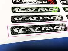 Steering Wheel Scat Pack Grey emblem domed Sticker Decal Challenger Charger Scatpack
 2