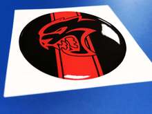 Hellcat Fuel Door Insert emblem domed Sticker Decal for Challenger
 2