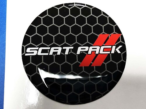 Scat Pack Style Fuel Door Insert Domed Decal for Dodge Challenger